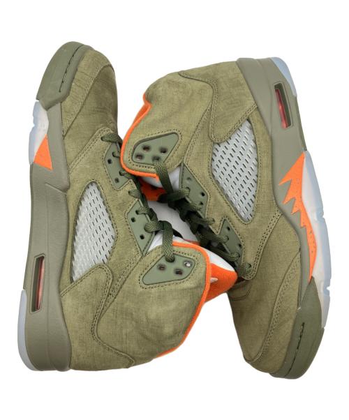 NIKE（ナイキ）NIKE (ナイキ) ハイカットスニーカー カーキ×オレンジ サイズ:26.5の古着・服飾アイテム