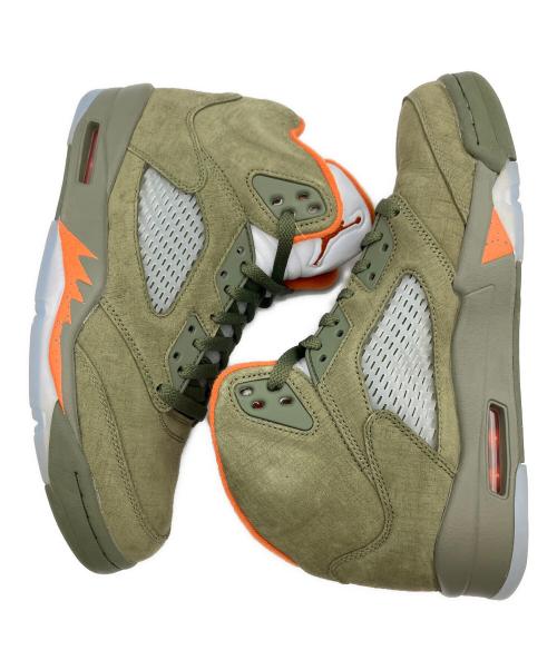 NIKE（ナイキ）NIKE (ナイキ) ハイカットスニーカー カーキ×オレンジ サイズ:26.5の古着・服飾アイテム