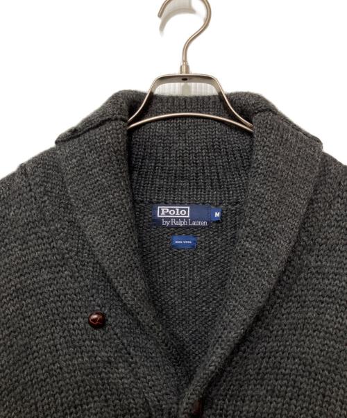 POLO RALPH LAUREN（ポロ・ラルフローレン）POLO RALPH LAUREN (ポロ・ラルフローレン) 厚手カーディガン ブラック サイズ:Mの古着・服飾アイテム