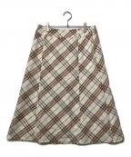 BURBERRY LONDONバーバリーロンドン）の古着「スカート」｜ベージュ×ブラウン×ピンク