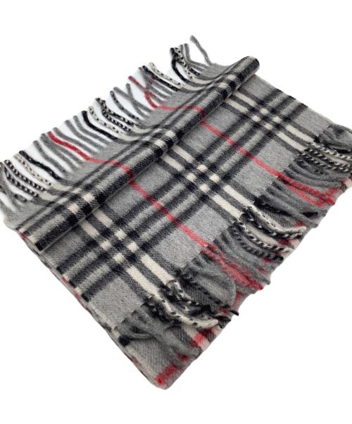 Burberry's（バーバリー）Burberry's (バーバリーズ) マフラー グレー×ブラックの古着・服飾アイテム