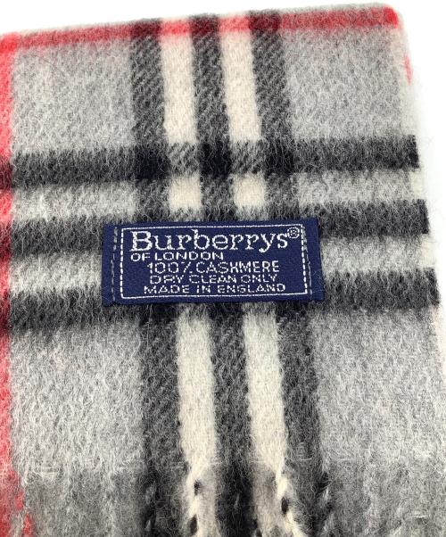 Burberry's（バーバリー）Burberry's (バーバリーズ) マフラー グレー×ブラックの古着・服飾アイテム