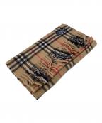 Burberry'sバーバリー）の古着「マフラー」｜ベージュ×ブラック