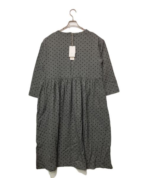 TUTIE（ツチエ）TUTIE (ツチエ) 長袖ワンピース グレー×ブラック サイズ:FREEの古着・服飾アイテム