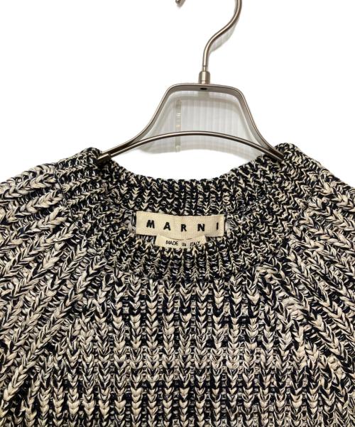 MARNI（マルニ）MARNI (マルニ) ニットTシャツ ブラック×ホワイト サイズ:44の古着・服飾アイテム