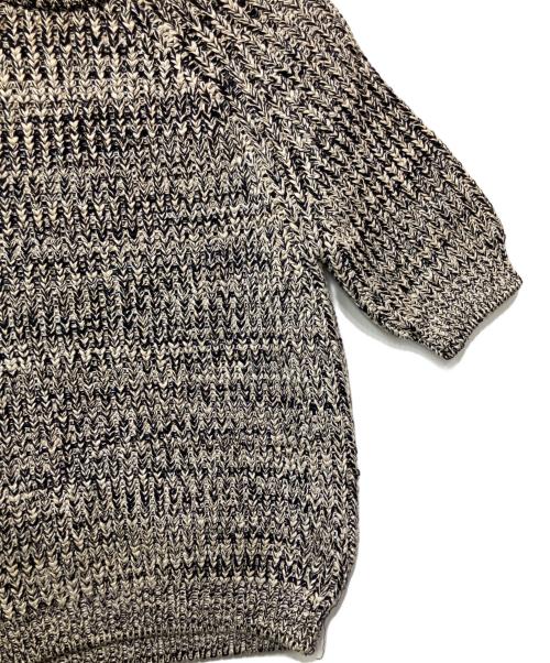 MARNI（マルニ）MARNI (マルニ) ニットTシャツ ブラック×ホワイト サイズ:44の古着・服飾アイテム