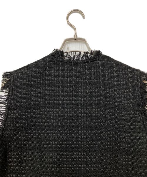 CYAN TOKYO（シアン トーキョー）CYAN TOKYO (シアン トーキョー) バックオーバーツイードベスト ブラック サイズ:FREEの古着・服飾アイテム