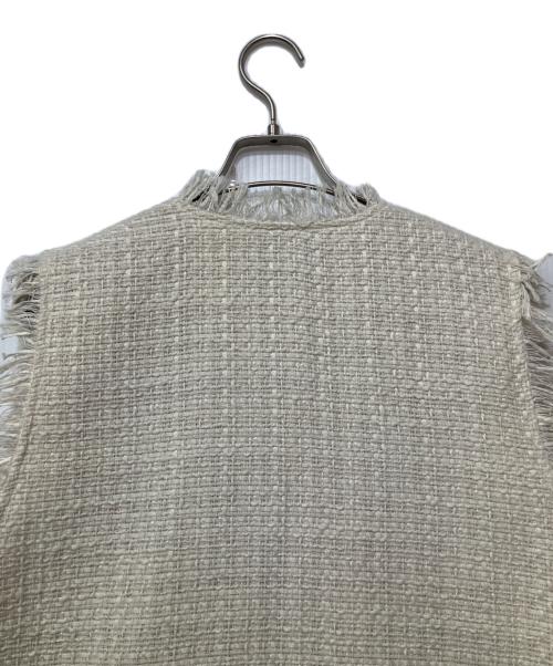 CYAN TOKYO（シアン トーキョー）CYAN TOKYO (シアン トーキョー) バックオーバーツイードベスト ホワイト サイズ:FREEの古着・服飾アイテム