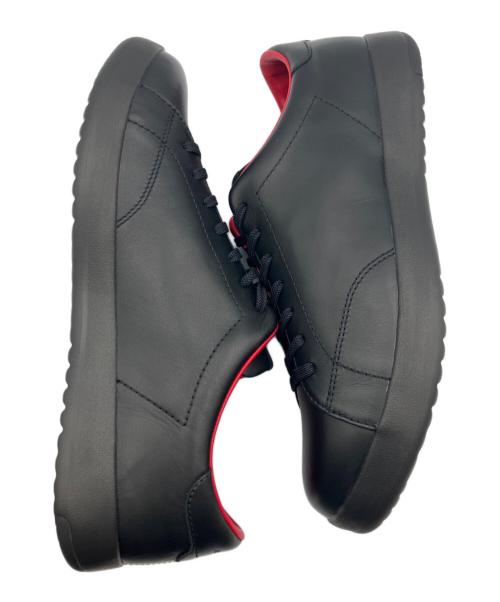 REGAL（リーガル）REGAL (リーガル) JAL (ジャル) レザースニーカー ブラック×レッド サイズ:25cmの古着・服飾アイテム