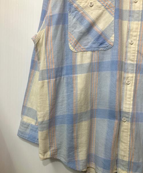 big mac（ビッグマック）BIG MAC (ビッグマック) 長袖シャツ ブルー×アイボリー サイズ:Lの古着・服飾アイテム