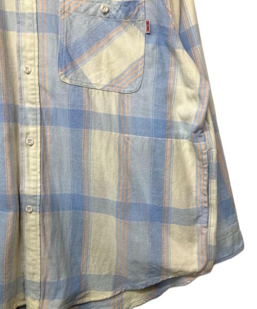 big mac（ビッグマック）BIG MAC (ビッグマック) 長袖シャツ ブルー×アイボリー サイズ:Lの古着・服飾アイテム