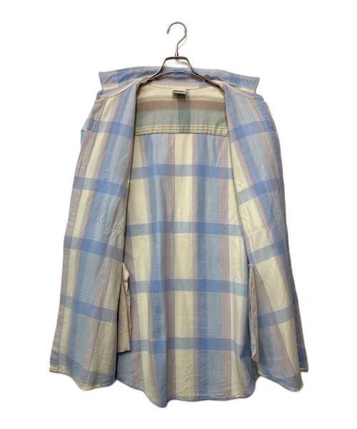 big mac（ビッグマック）BIG MAC (ビッグマック) 長袖シャツ ブルー×アイボリー サイズ:Lの古着・服飾アイテム
