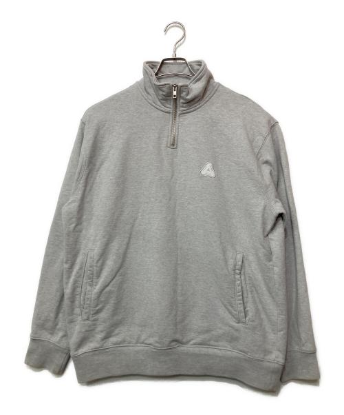 PALACE（パレス）PALACE (パレス) ハーフジップスウェット ライトグレー サイズ:Lの古着・服飾アイテム