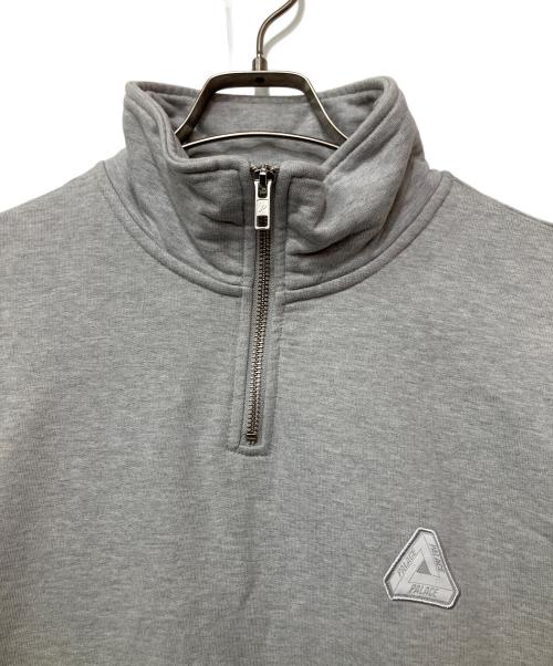 PALACE（パレス）PALACE (パレス) ハーフジップスウェット ライトグレー サイズ:Lの古着・服飾アイテム