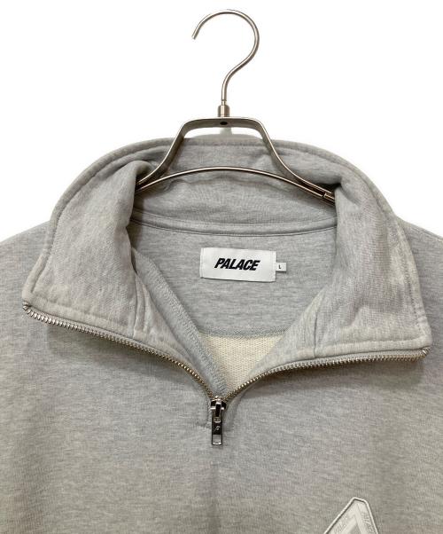 PALACE（パレス）PALACE (パレス) ハーフジップスウェット ライトグレー サイズ:Lの古着・服飾アイテム