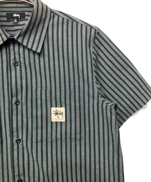 stussy（ステューシー）stussy (ステューシー) 半袖シャツ グリーン サイズ:Mの古着・服飾アイテム