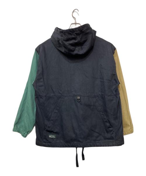 Manastash（マナスタッシュ）Manastash (マナスタッシュ) CHILLIWACK HOODIE ブラック×グリーン×ベージュ サイズ:Mの古着・服飾アイテム
