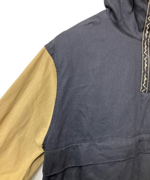 Manastash（マナスタッシュ）Manastash (マナスタッシュ) CHILLIWACK HOODIE ブラック×グリーン×ベージュ サイズ:Mの古着・服飾アイテム