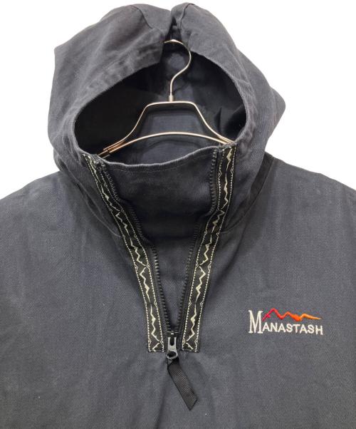 Manastash（マナスタッシュ）Manastash (マナスタッシュ) CHILLIWACK HOODIE ブラック×グリーン×ベージュ サイズ:Mの古着・服飾アイテム
