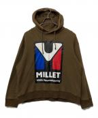 MILLETミレー）の古着「プルオーバーパーカー」｜ブラウン