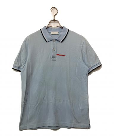 中古・古着通販】PRADA (プラダ) ポロシャツ スカイブルー サイズ:L