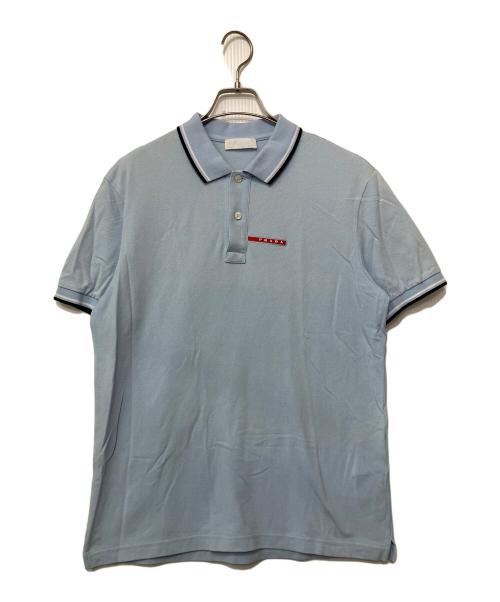 PRADA（プラダ）PRADA (プラダ) ポロシャツ スカイブルー サイズ:Lの古着・服飾アイテム