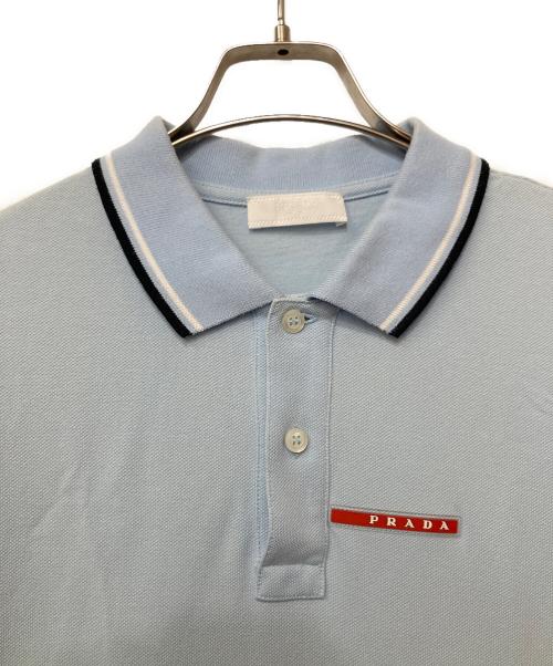 PRADA（プラダ）PRADA (プラダ) ポロシャツ スカイブルー サイズ:Lの古着・服飾アイテム