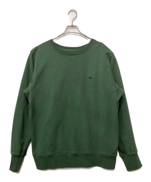 THE NORTHFACE PURPLELABEL（ザ・ノースフェイス パープルレーベル）THE NORTHFACE PURPLELABEL (ザ・ノースフェイス パープルレーベル) 10oz Mountain Crew Neck Sweat グリーン サイズ:Lの古着・服飾アイテム