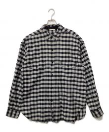 nanamica（ナナミカ）の古着「長袖シャツ」｜ネイビー×ホワイト