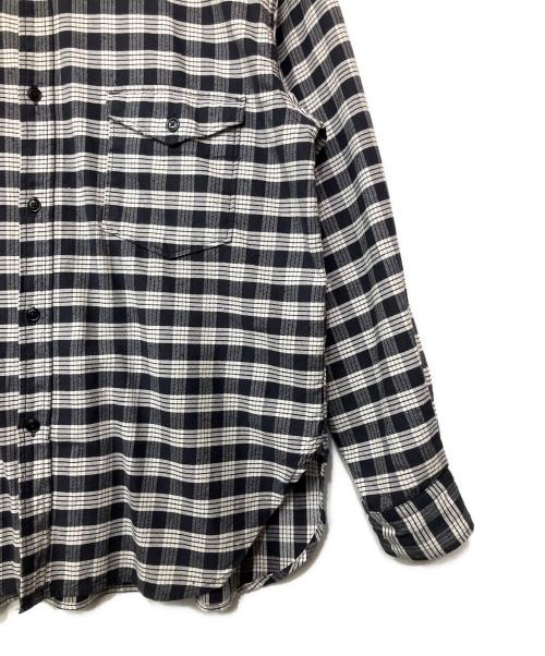 nanamica（ナナミカ）nanamica (ナナミカ) 長袖シャツ ネイビー×ホワイト サイズ:Lの古着・服飾アイテム