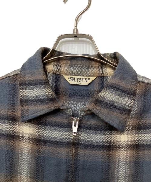 COOTIE PRODUCTIONS（クーティープロダクツ）COOTIE PRODUCTIONS (クーティープロダクツ) シャツジャケット グレー×ベージュ サイズ:Lの古着・服飾アイテム