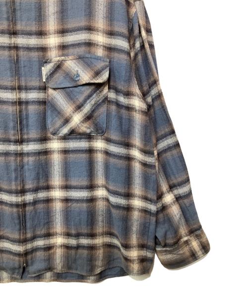 COOTIE PRODUCTIONS（クーティープロダクツ）COOTIE PRODUCTIONS (クーティープロダクツ) シャツジャケット グレー×ベージュ サイズ:Lの古着・服飾アイテム