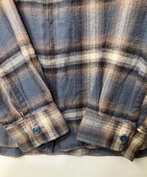 COOTIE PRODUCTIONS（クーティープロダクツ）COOTIE PRODUCTIONS (クーティープロダクツ) シャツジャケット グレー×ベージュ サイズ:Lの古着・服飾アイテム