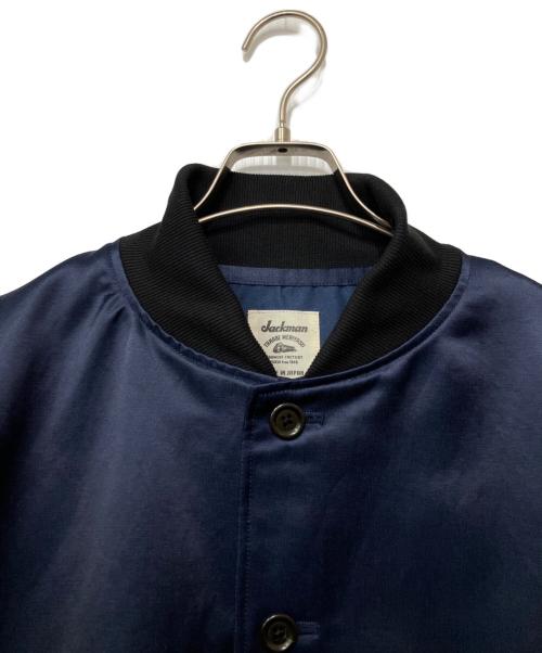 JACKMAN（ジャックマン）jackman (ジャックマン) サテンアワードジャケット ネイビー サイズ:M 未使用品の古着・服飾アイテム