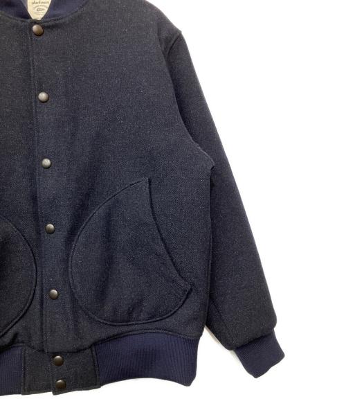 JACKMAN（ジャックマン）jackman (ジャックマン) メルトンアワードジャケット ブラック サイズ:M 未使用品の古着・服飾アイテム