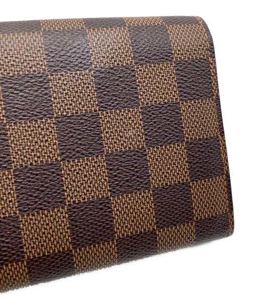 LOUIS VUITTON（ルイ ヴィトン）LOUIS VUITTON (ルイ ヴィトン) ダミエ　ポシェット・ポルトモネ クレディ　長財布 ブラウンの古着・服飾アイテム