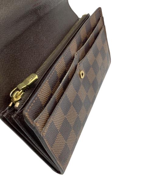 LOUIS VUITTON（ルイ ヴィトン）LOUIS VUITTON (ルイ ヴィトン) ダミエ　ポシェット・ポルトモネ クレディ　長財布 ブラウンの古着・服飾アイテム