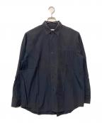 COMOLIコモリ）の古着「長袖シャツ」｜ネイビー