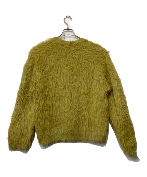 Audrey and John Wad（オードリーアンドジョンワッド）AUDREY AND JOHN WAD (オードリーアンドジョンワッド) フェザーヤーンクルーネックショートコート イエロー サイズ:FREEの古着・服飾アイテム