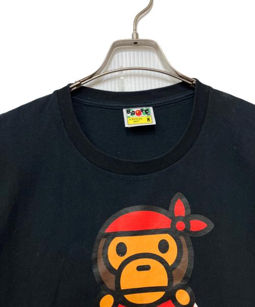 A BATHING APE（ア ベイシング エイプ）A BATHING APE (ア ベイシング エイプ) プリントTシャツ ブラック サイズ:Mの古着・服飾アイテム
