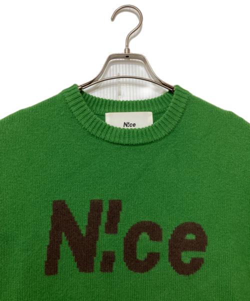 N!ce shop（ナイスショップ）N!CE Shop (ナイスショップ) 厚手ニット グリーン サイズ:Mの古着・服飾アイテム