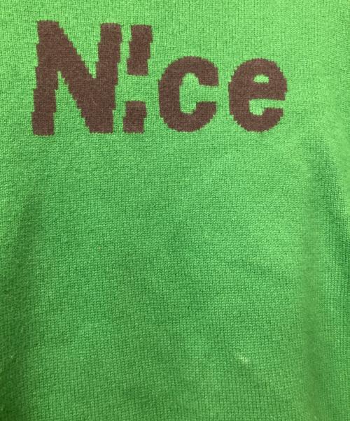 N!ce shop（ナイスショップ）N!CE Shop (ナイスショップ) 厚手ニット グリーン サイズ:Mの古着・服飾アイテム