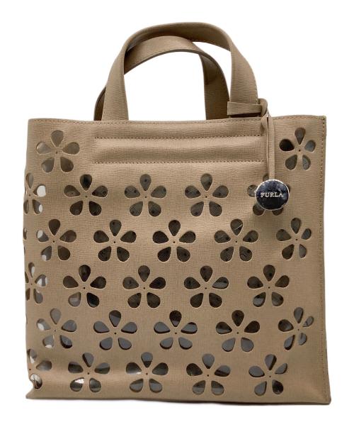 FURLA（フルラ）FURLA (フルラ) パンチングトートバッグ ベージュの古着・服飾アイテム