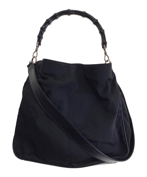 GUCCI（グッチ）GUCCI (グッチ) バンブー　2WAYバッグ ブラックの古着・服飾アイテム