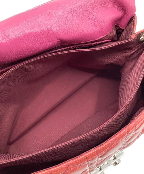 Christian Dior（クリスチャン ディオール）Christian Dior (クリスチャン ディオール) カナージュ　ハンドバッグ レッドの古着・服飾アイテム