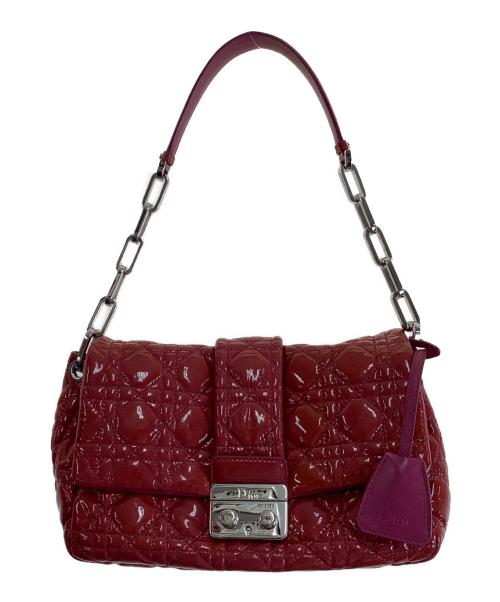 Christian Dior（クリスチャン ディオール）Christian Dior (クリスチャン ディオール) カナージュ　ハンドバッグ レッドの古着・服飾アイテム