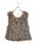 CYAN TOKYOシアン トーキョー）の古着「フェザーニットベスト」｜マルチカラー