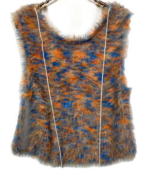 CYAN TOKYO（シアン トーキョー）CYAN TOKYO (シアン トーキョー) フェザーニットベスト マルチカラー サイズ:F 未使用品の古着・服飾アイテム