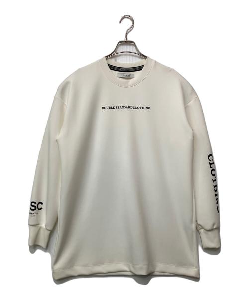 DOUBLE STANDARD CLOTHING（ダブルスタンダードクロージング）DOUBLE STANDARD CLOTHING (ダブルスタンダードクロージング) アクアスーティングジャージ プルオーバー ホワイト×ブラック サイズ:FREEの古着・服飾アイテム