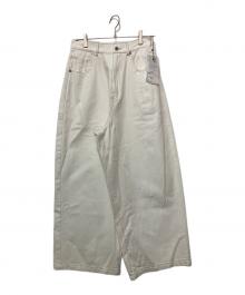 Cynical（シニカル）の古着「デニムカーブパンツ」｜ホワイト